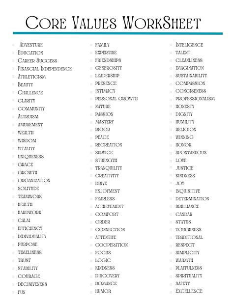 core values index|core values worksheet pdf.